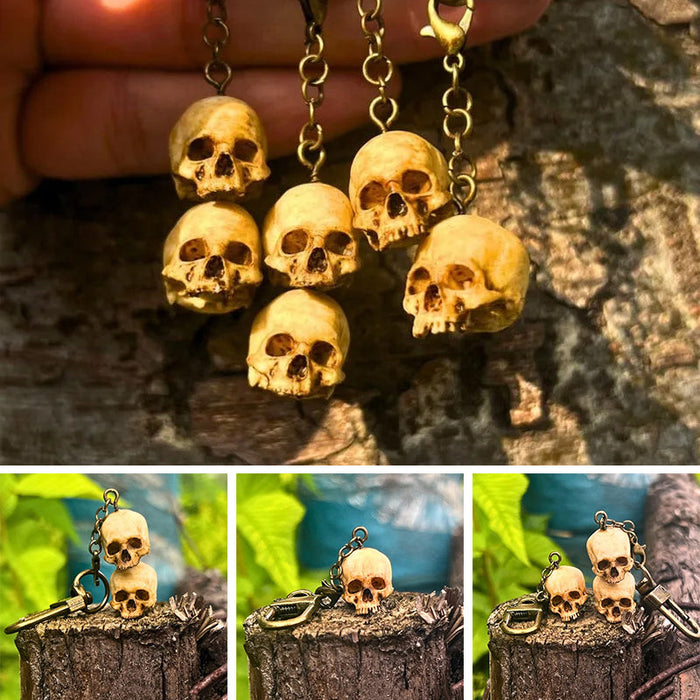 Painted Skull Keychain