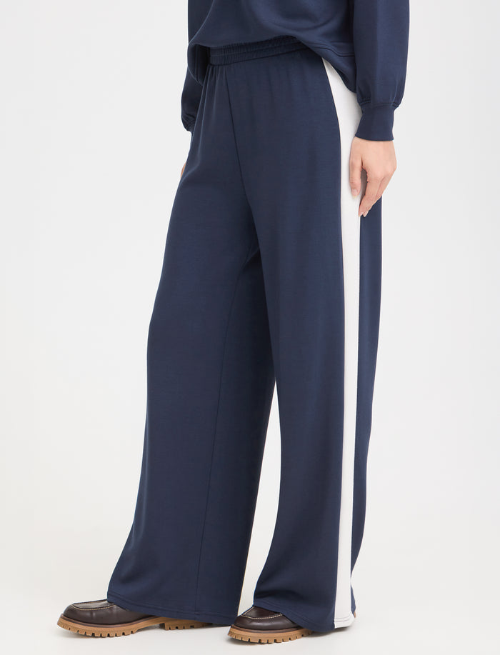 Pantalon à bandes contrastantes pour femme