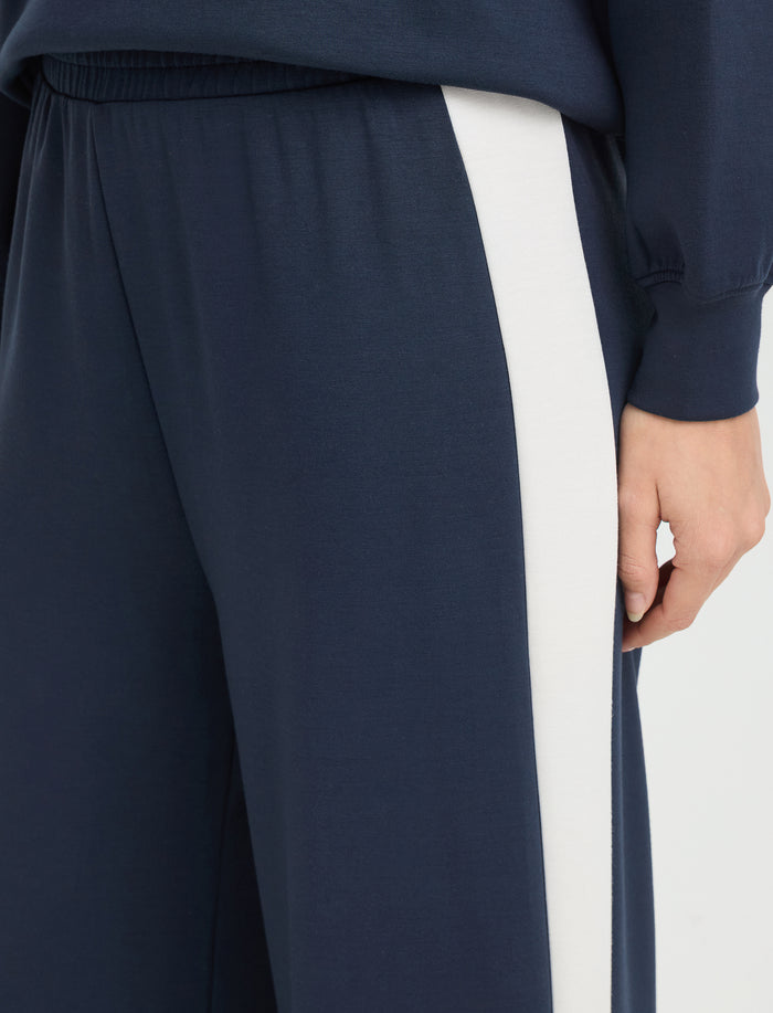 Pantalon à bandes contrastantes pour femme