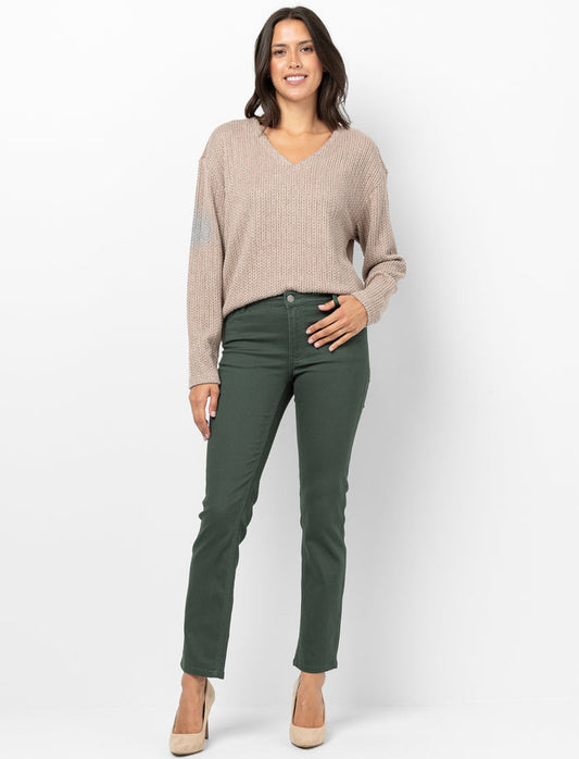 Pantalon à jambe droite uni