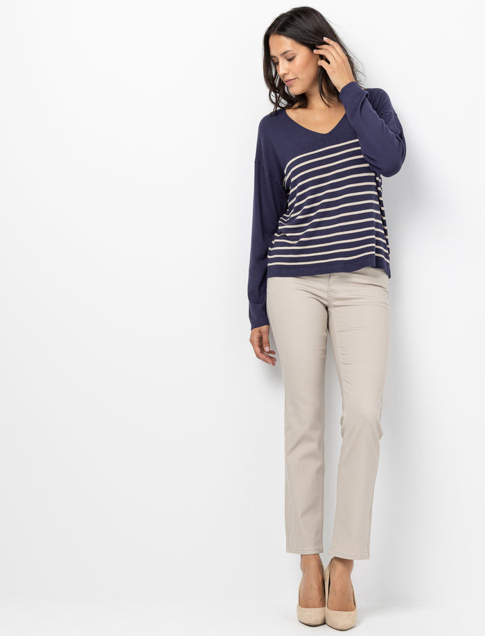 Pantalon à jambe droite uni