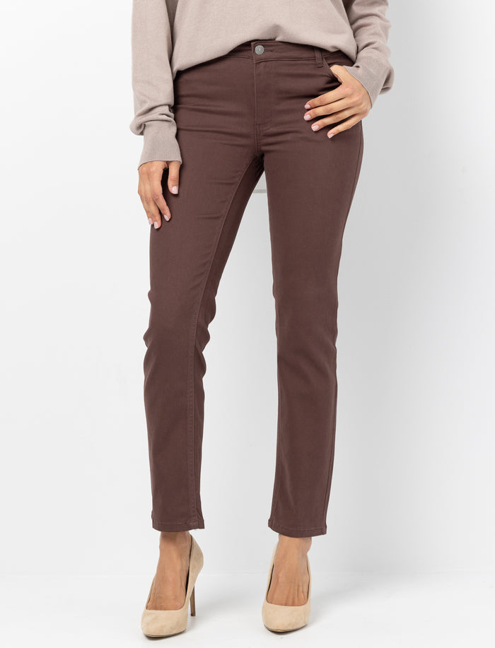 Pantalon à jambe droite uni
