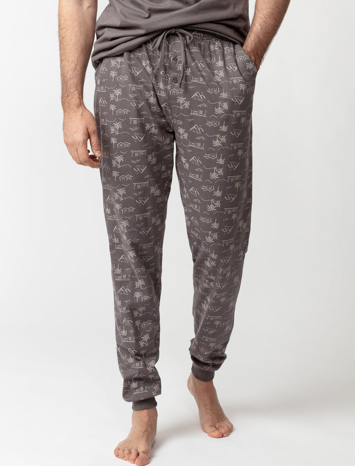 Pantalon de pyjama à motifs en coton bio