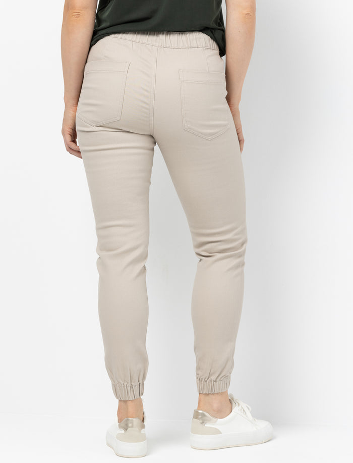 Pantalon jogger en sergé extensible pour femme