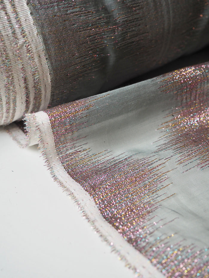 Pastel Rainbow Diamond Metallic Organza