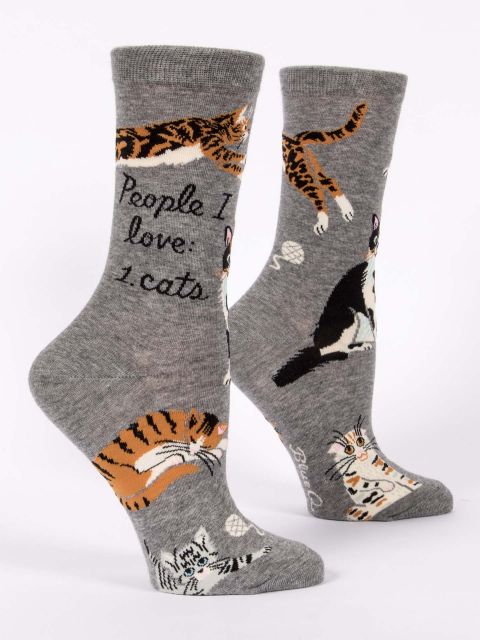 People I Love Cats Crew Socks - Ali's Wagon