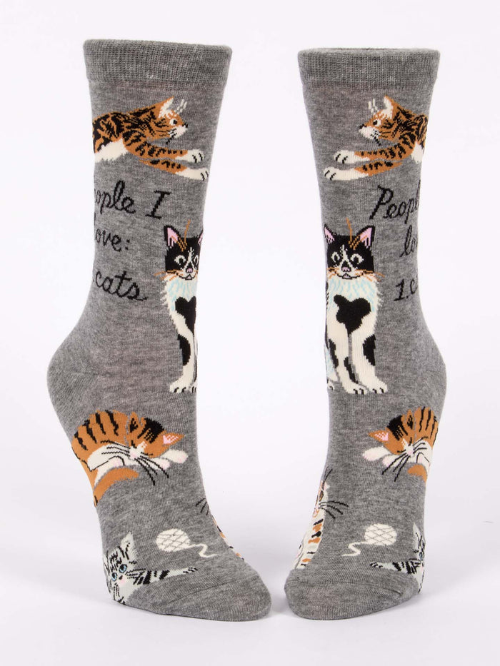 People I Love Cats Crew Socks - Ali's Wagon