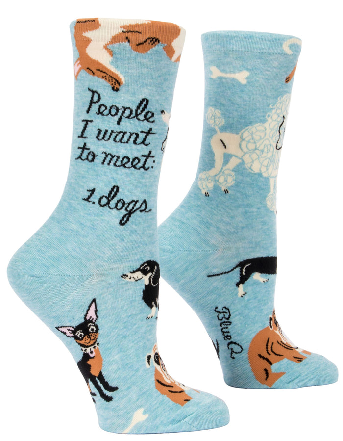 People I Want to Meet Dogs Crew Socks - Ali's Wagon