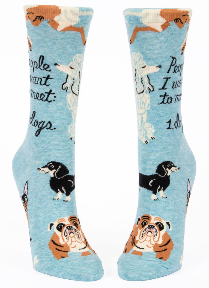 People I Want to Meet Dogs Crew Socks - Ali's Wagon