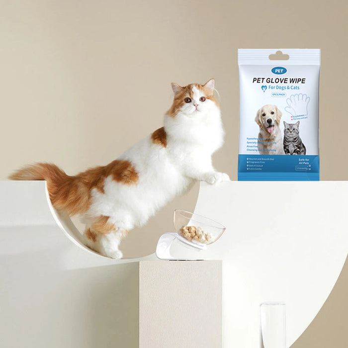 Pet Glove Wipes for Dogs & Cats