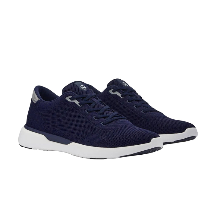 Peter Millar Glide V3 navy blue mesh sneakers with a white foam outsole and lace-up design.