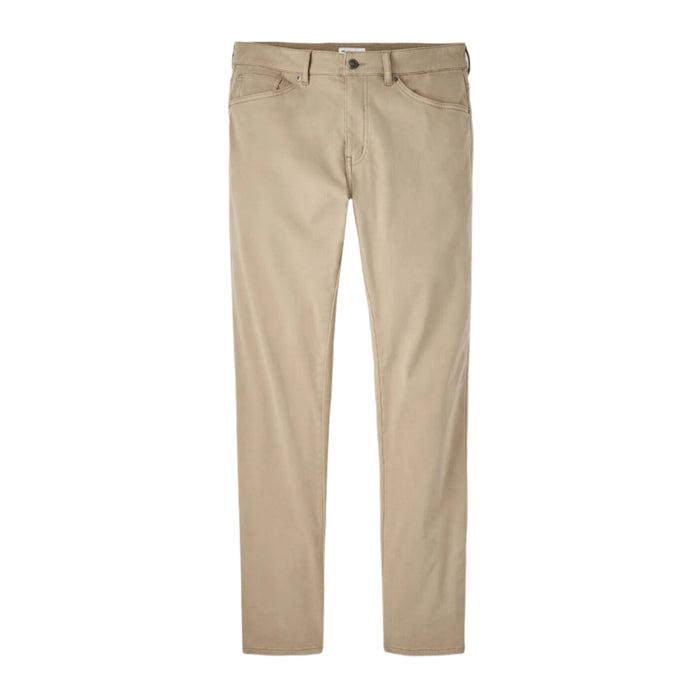 Peter Millar tan sateen five-pocket pants with a classic fit and comfort waistband in a soft, lightweight cotton blend.