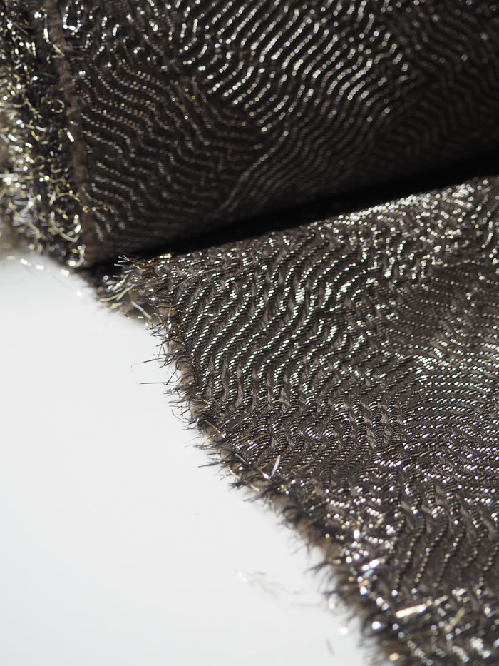 Pewter Wave Metallic Jacquard