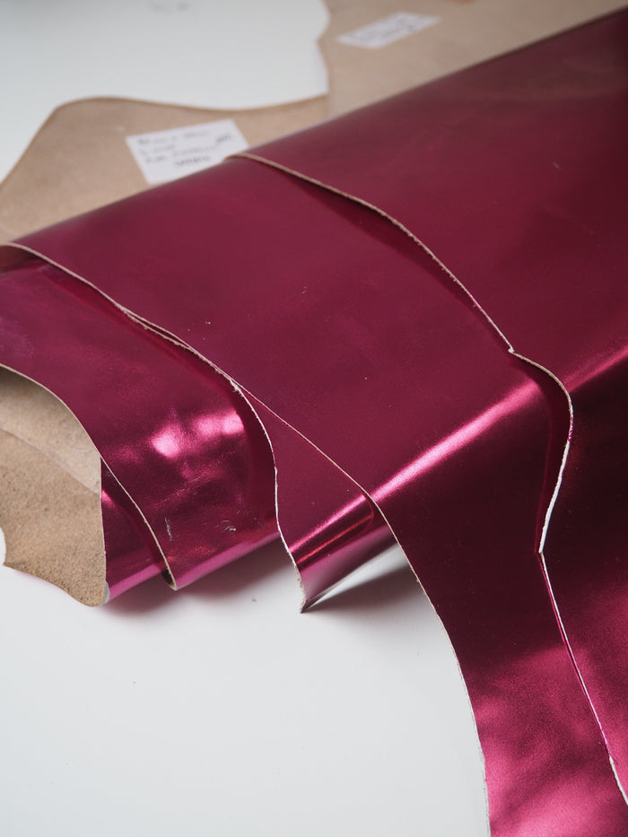Pink Metallic Calfskin