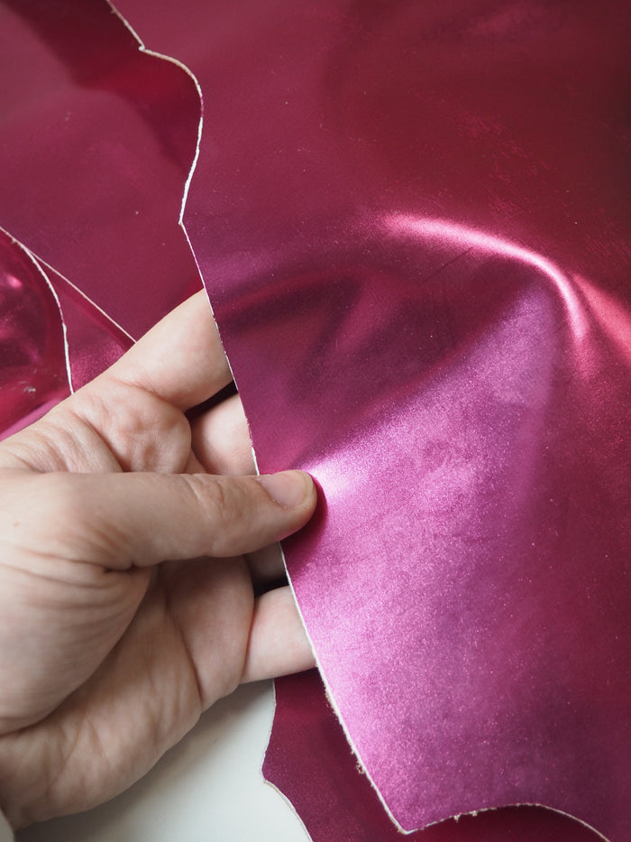 Pink Metallic Calfskin