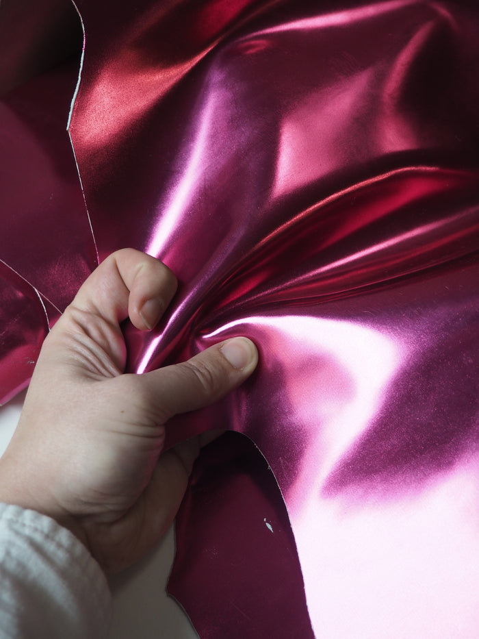 Pink Metallic Calfskin