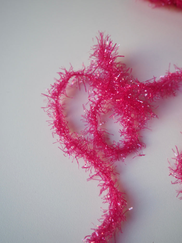 Pink Tinsel Trim 15mm