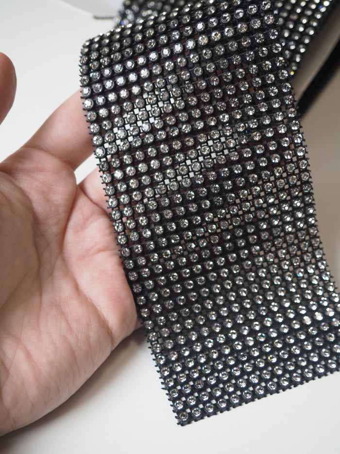Preciosa Clear Diamante Trim 8cm