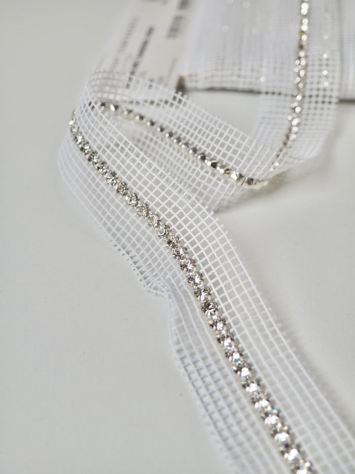 Preciosa Clear White Diamante Trim 3cm