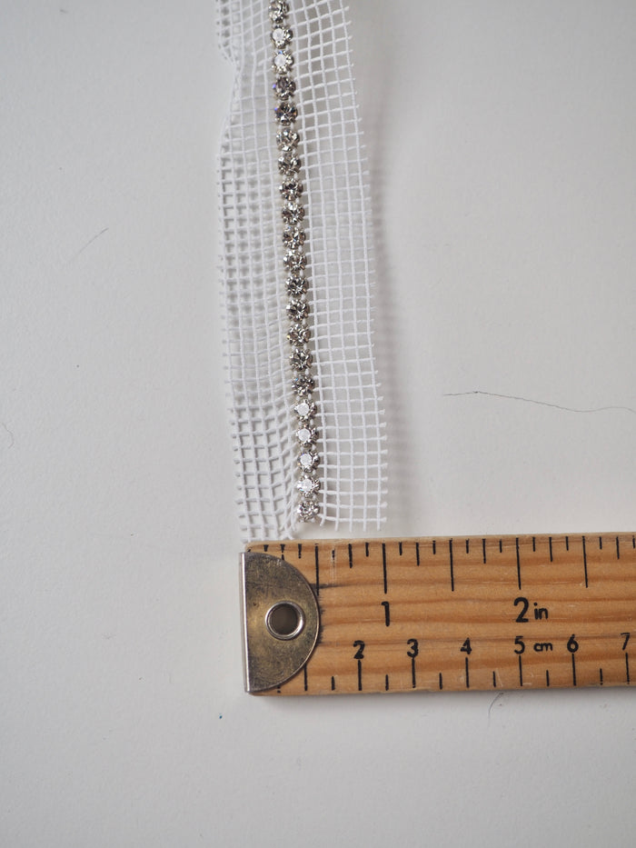 Preciosa Clear White Diamante Trim 3cm