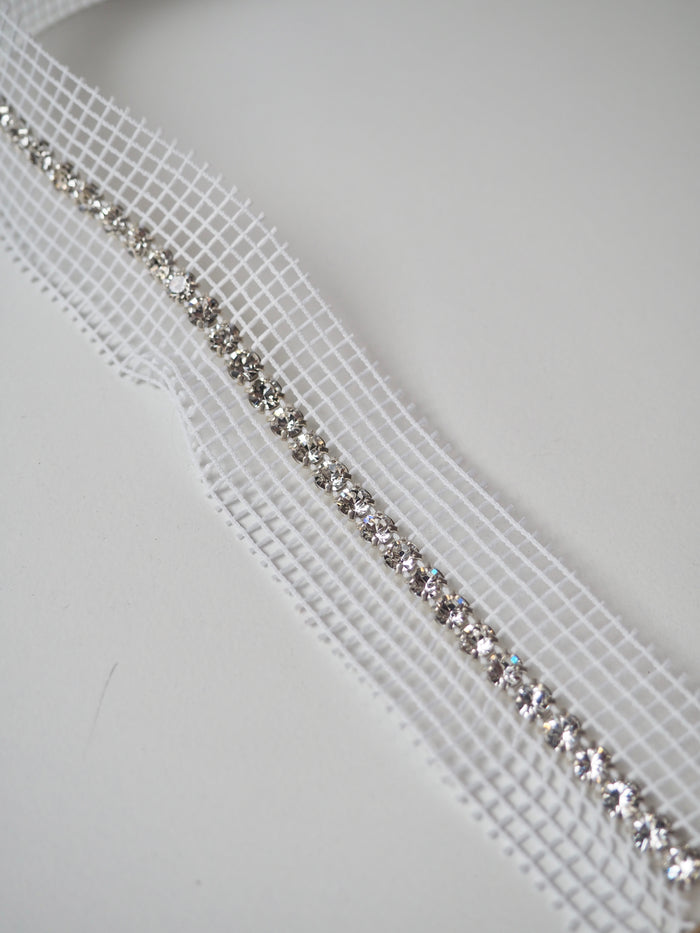 Preciosa Clear White Diamante Trim 3cm