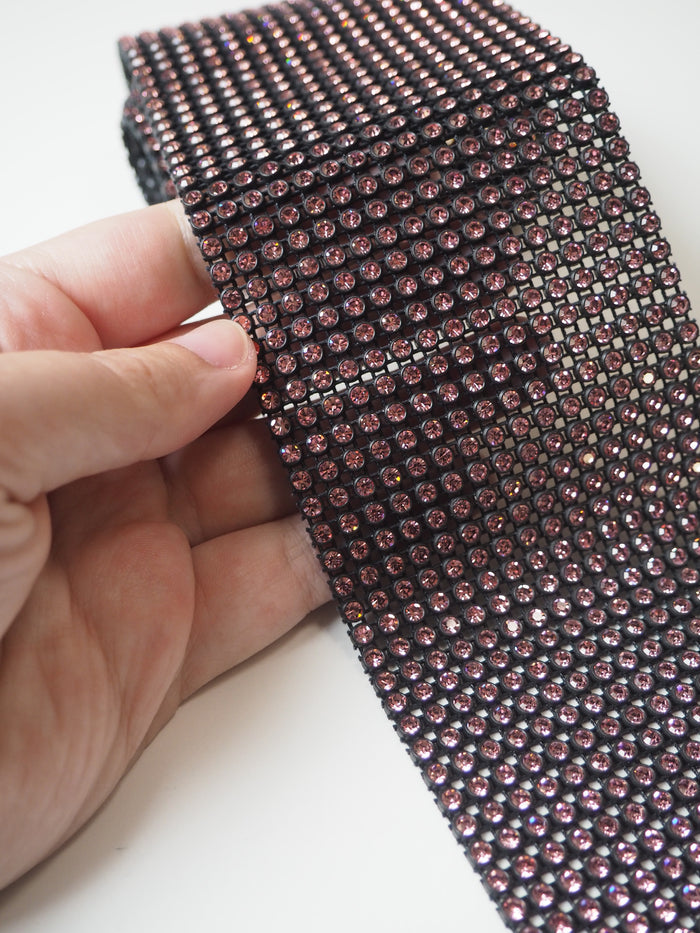 Preciosa Pink Diamante Trim 8cm