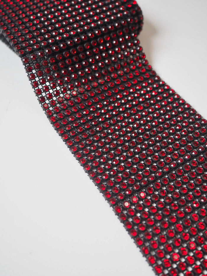 Preciosa Red Diamante Trim 8cm