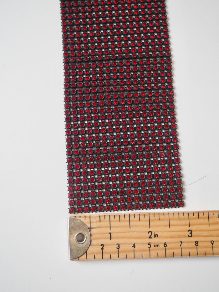 Preciosa Red Diamante Trim 8cm