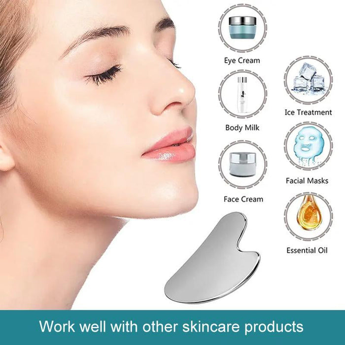 Premium Stainless Steel Gua Sha Facial Tool