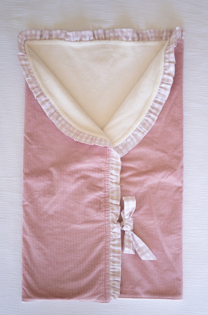 Receiving Wrap - Pink Curderoy Checks
