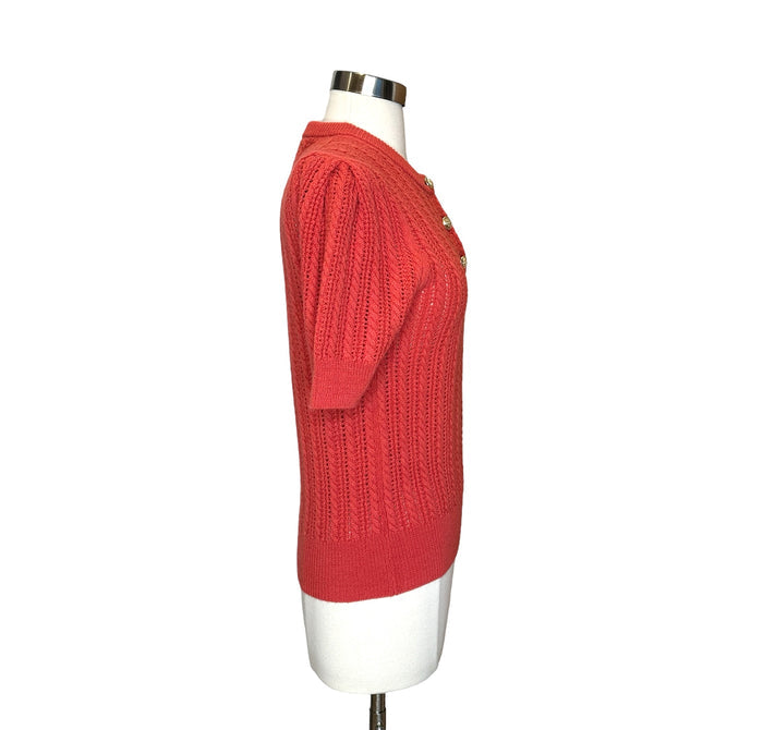 Red Knit Top - XS