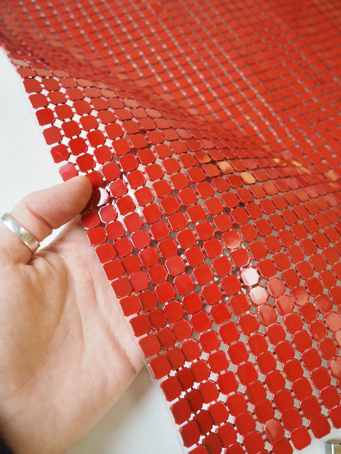 Red Large Plastic Backed Chainmail
