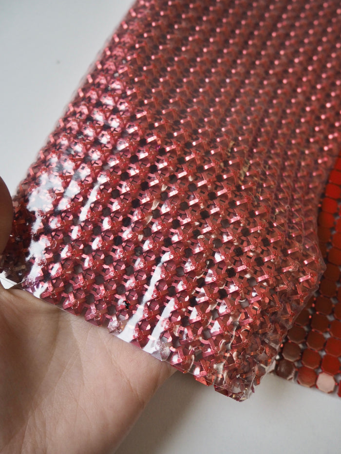 Red Large Plastic Backed Chainmail