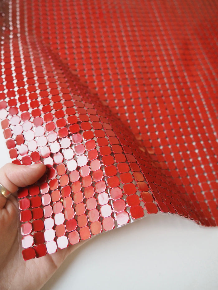Red Large Plastic Backed Chainmail