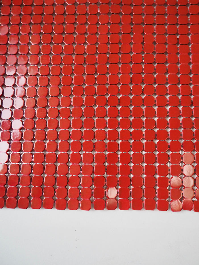 Red Large Plastic Backed Chainmail