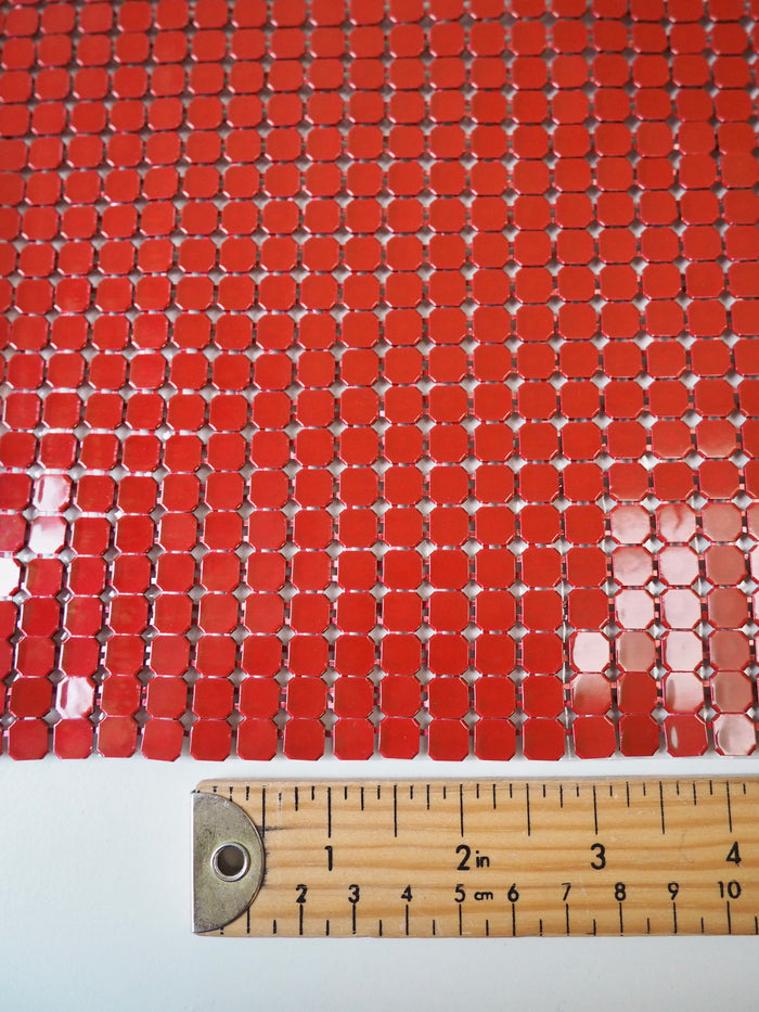 Red Large Plastic Backed Chainmail