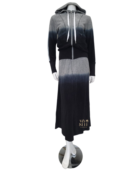 Red Myth SB2CM7813C Grey/Black Dip Dye Terry 2 Piece Set myselflingerie.com