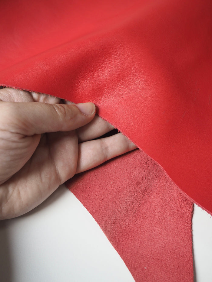 Red Smooth Calfskin