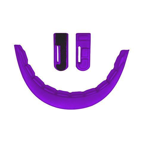 A set of purple Rip It Padding for Defense Softball Fielder's Mask (DGPAD) is displayed with two matching rectangular foam pieces on a white background, resembling a smiley face.