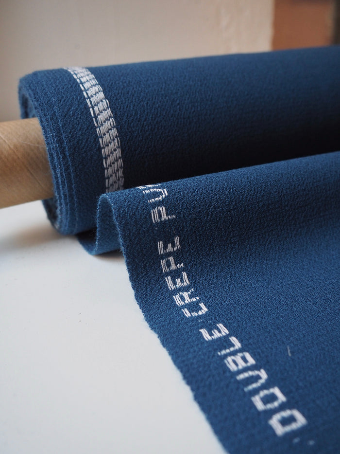 River Blue Double Wool Crepe