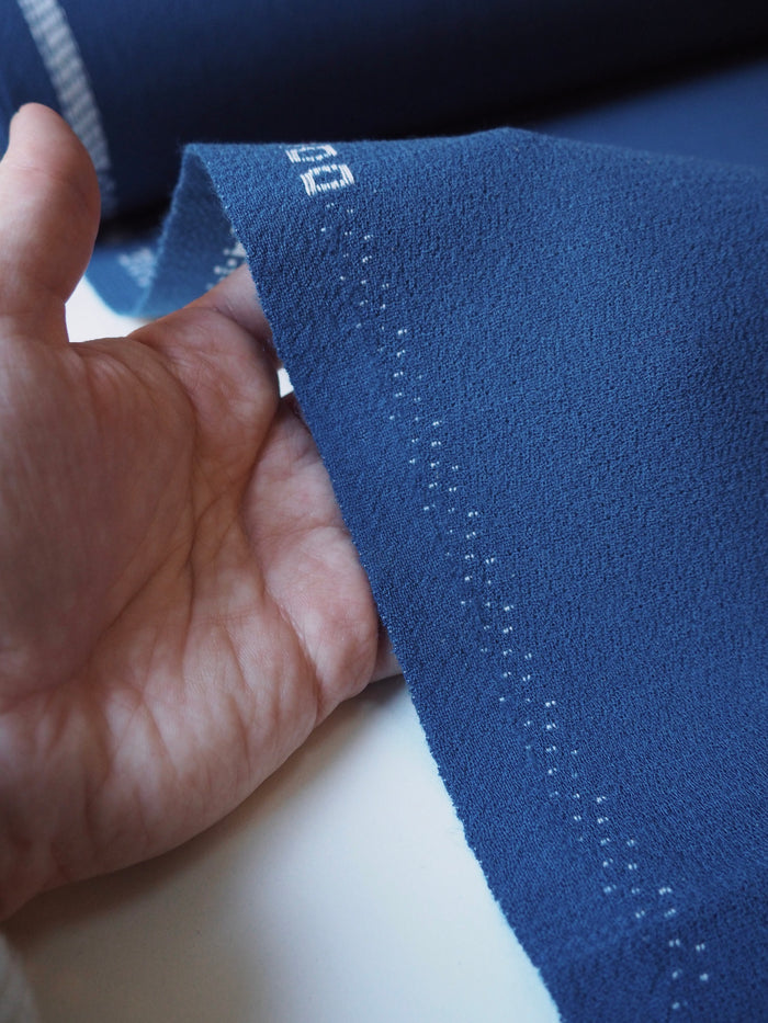 River Blue Double Wool Crepe