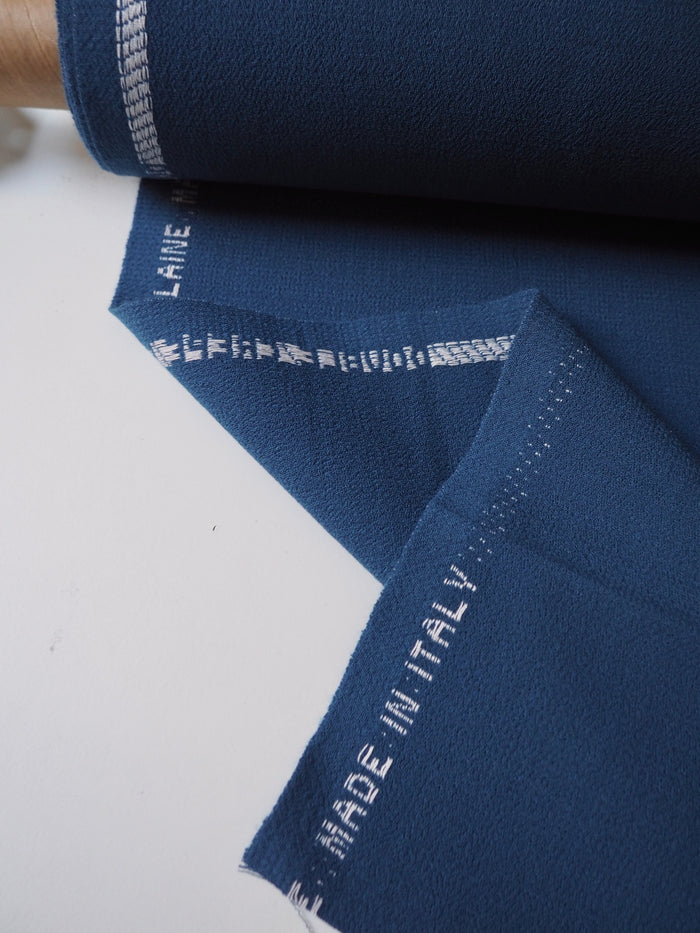 River Blue Double Wool Crepe