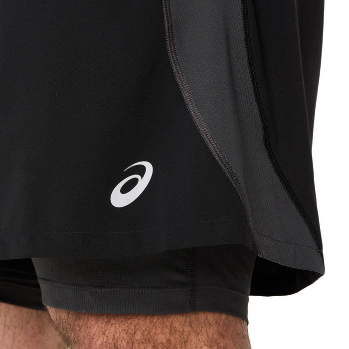 Asics Road 2-in-1  5 inch Shorts Men's - Performance Black/Graphite Grey