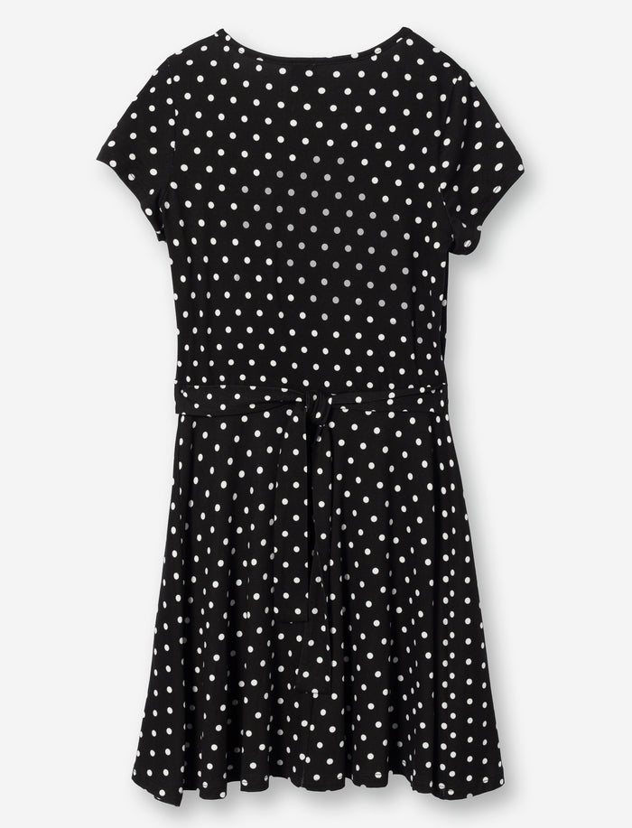 Robe à pois à col cache-cœur