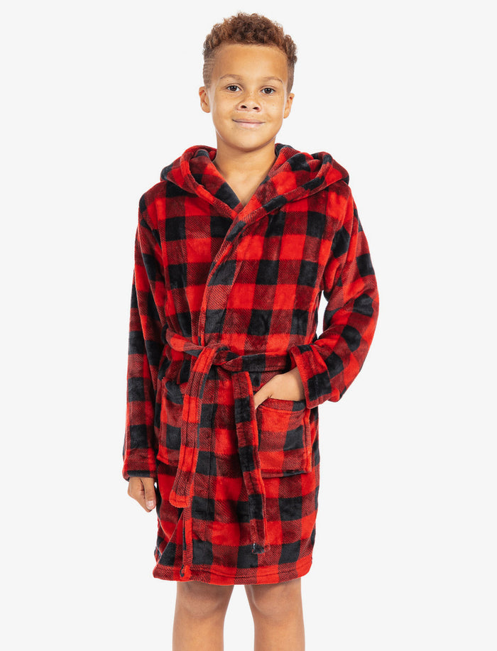 Robe de chambre à carreaux