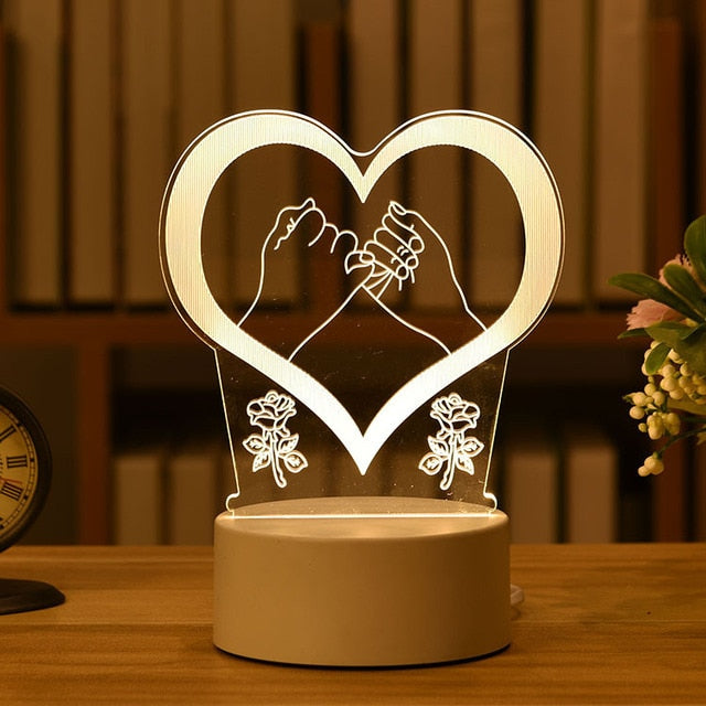HEART & ROSES / USB Warm White