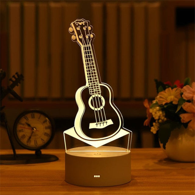 Romantic Soft Glow Love 3D Acrylic LED Bedside Lamp