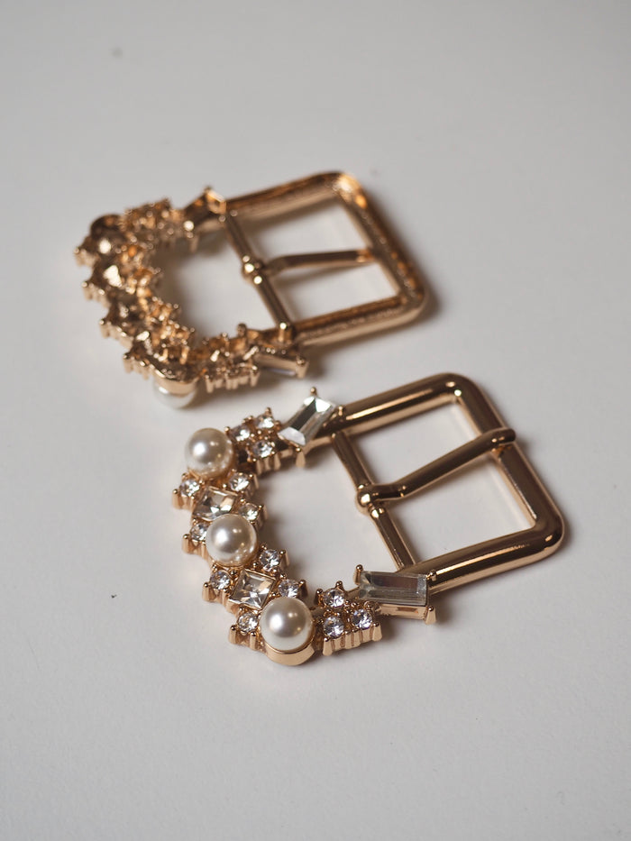 Rose Gold Pearl + Crystal Buckle 28mm *damaged*
