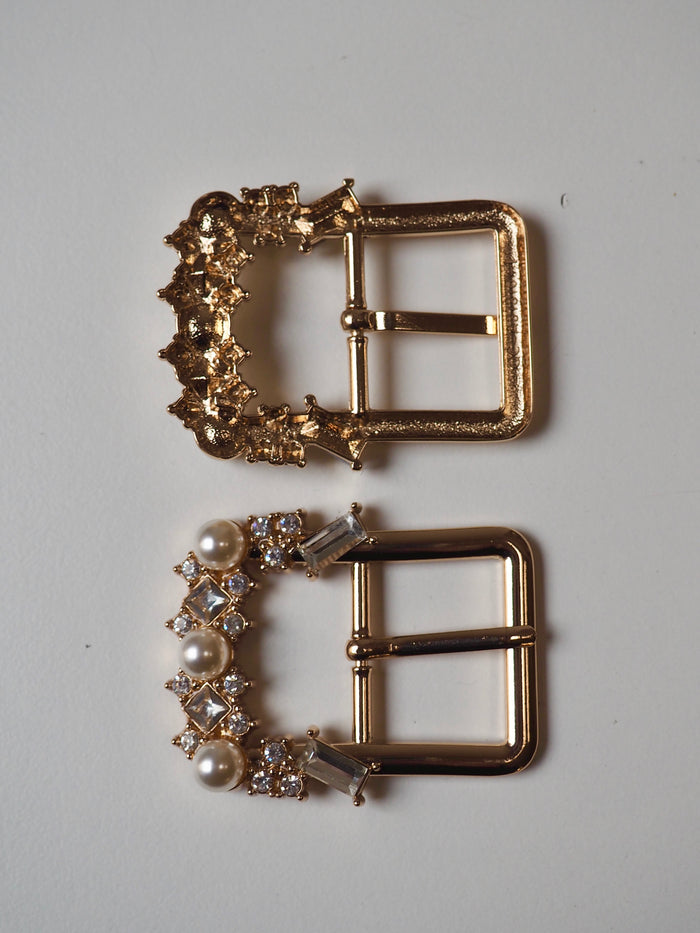 Rose Gold Pearl + Crystal Buckle 28mm *damaged*