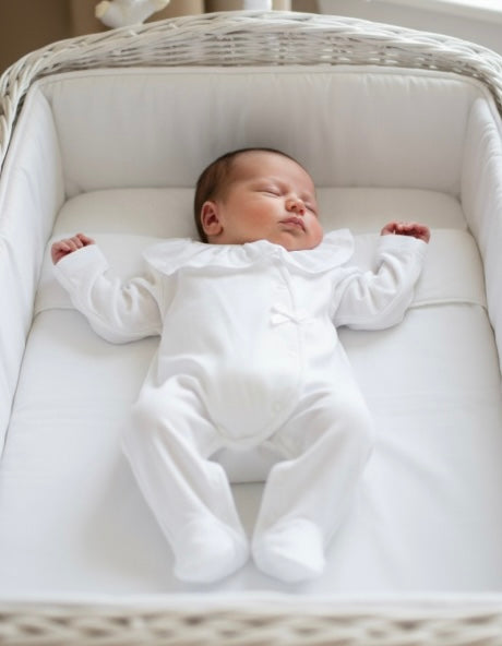 Round neck lace Babygrow